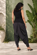 Cavern – Women's charcoal Black Dhoti Pants |Fusion Bottom wear