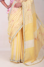 Faluni- yellow Saree