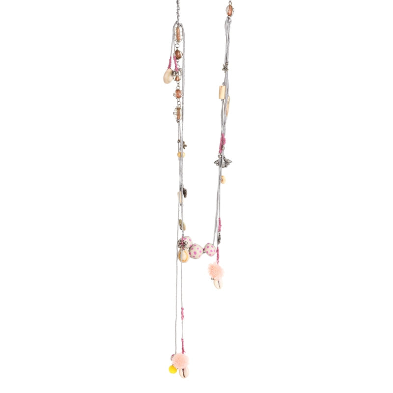 Tatva Handmade Layered Grey Cord Necklace