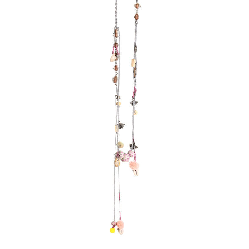 Tatva Handmade Layered Grey Cord Necklace
