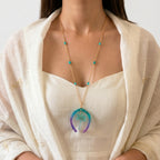 Palm Handmade Horseshoe Pendant  Necklace
