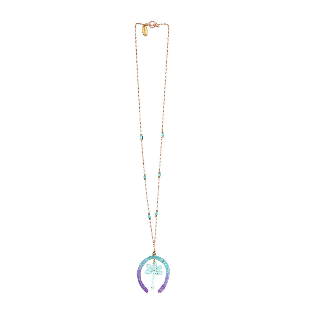 Palm Handmade Horseshoe Pendant  Necklace