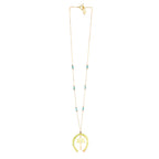 Palm Handmade Horseshoe Pendant  Necklace