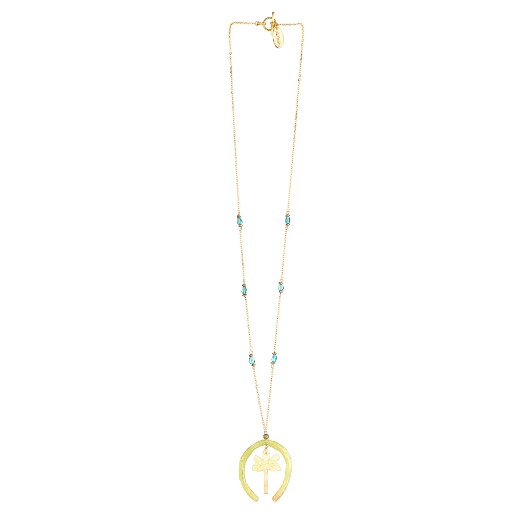 Palm Handmade Horseshoe Pendant  Necklace