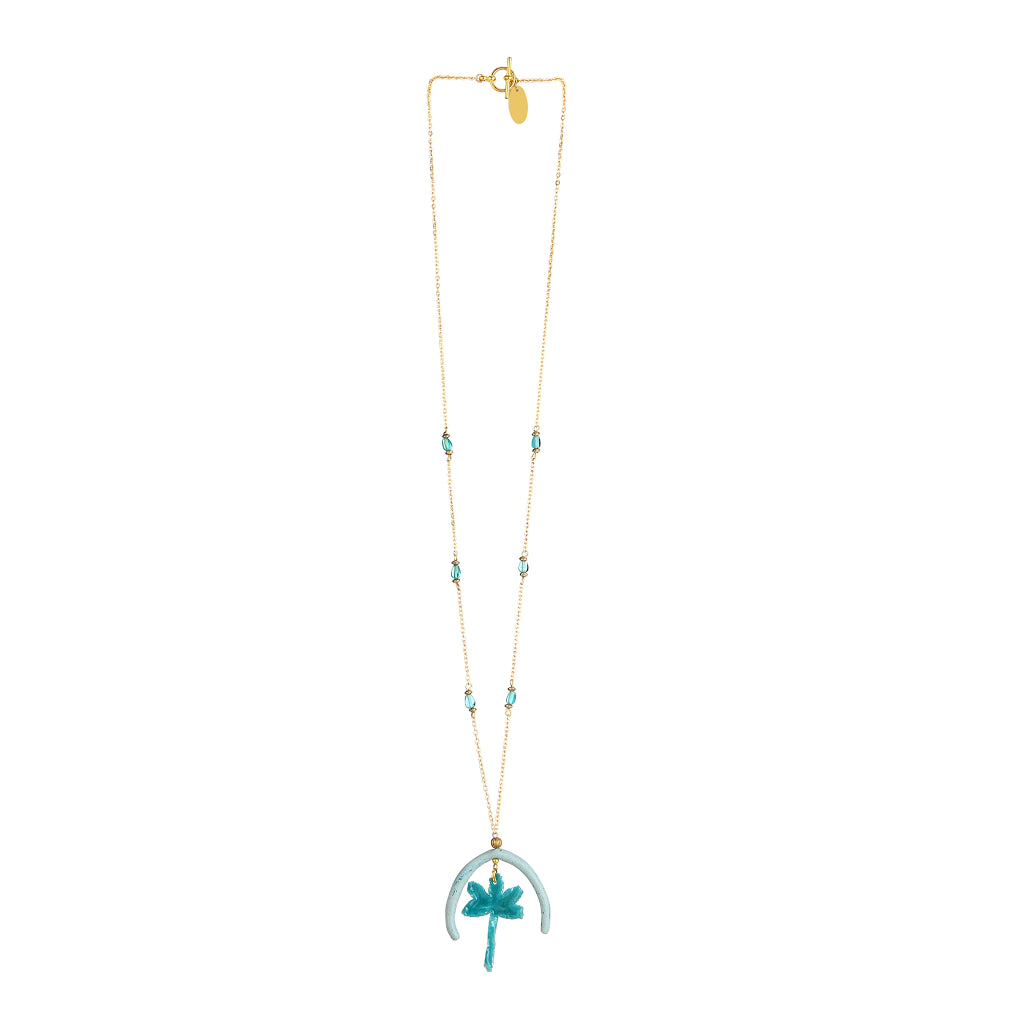 Palm Handmade Horseshoe Pendant  Necklace