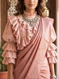 Lumi- Old Rose Pink Schiffli cotton Blouse