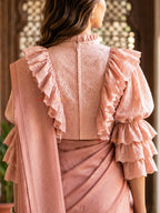 Lumi- Old Rose Pink Schiffli cotton Blouse
