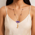 Willow Sculptural  Orchid Resin Pendant necklace