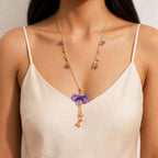Willow Sculptural  Orchid Resin Pendant necklace