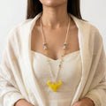 Sculptural Resin Bull Skull Pendant Necklace | Artisanal Whimsical Statement Accessory