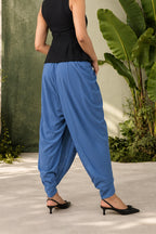 Tahitian – Women's Air Force Blue Crepe Dhoti Pants | Fusion Bottom wear
