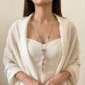 Bud Handmade  Seed Pearl Tassel Necklace