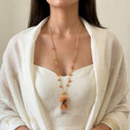 Neel Bird & Floral Resin Pendant  necklace