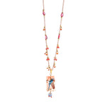 Neel Bird & Floral Resin Pendant  necklace