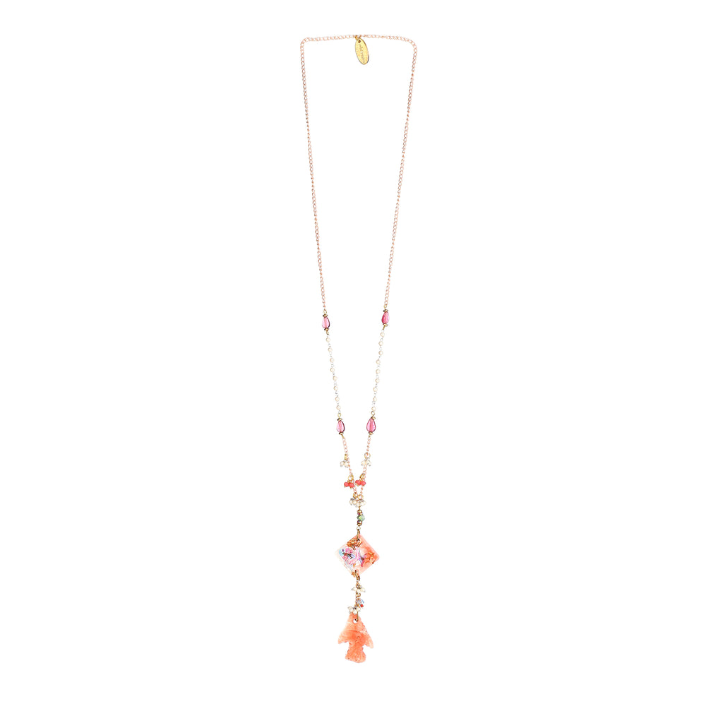 Raspberry Pink Beaded Jewelry | Artisanal Nature-Inspired Statement Accessory