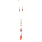 Scale Botanical Resin Diamond Pendant & Handcrafted Resin Fish Charm necklace