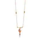 Pink Floral Statement Jewelry | Artisanal Nature-Inspired Romantic Accessory