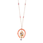 Pink Raspberry Beaded Statement Jewelry | Artisanal Nature-Inspired Romantic Accessory