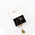 Tuntuni Botanical Resin Oval Pendant & Dragonfly Charm necklace