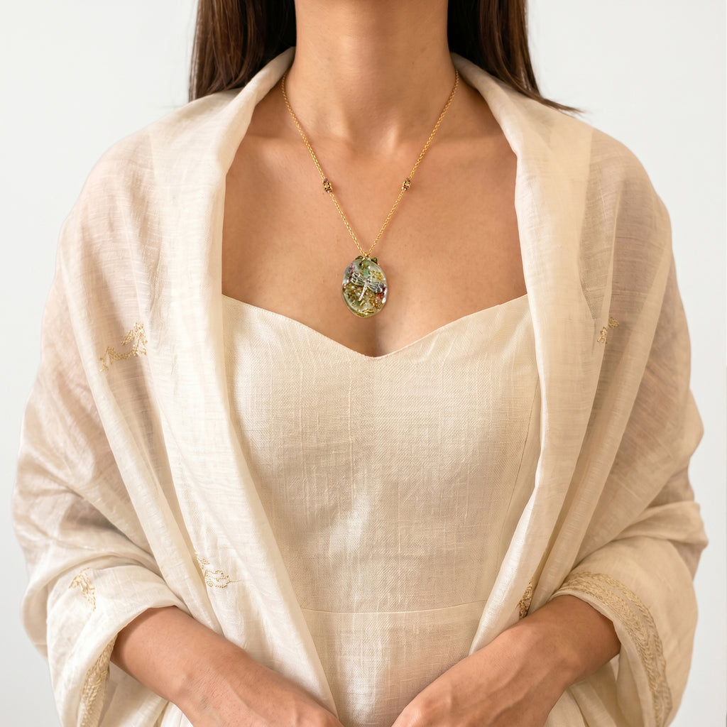 Pink Floral Statement Jewelry | Artisanal Nature-Inspired Romantic Accessory