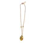 Tuntuni Botanical Resin Oval Pendant & Dragonfly Charm necklace