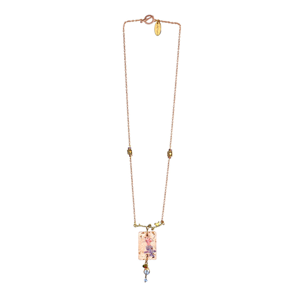 Pink Floral Statement Jewelry | Artisanal Nature-Inspired Romantic Accessory