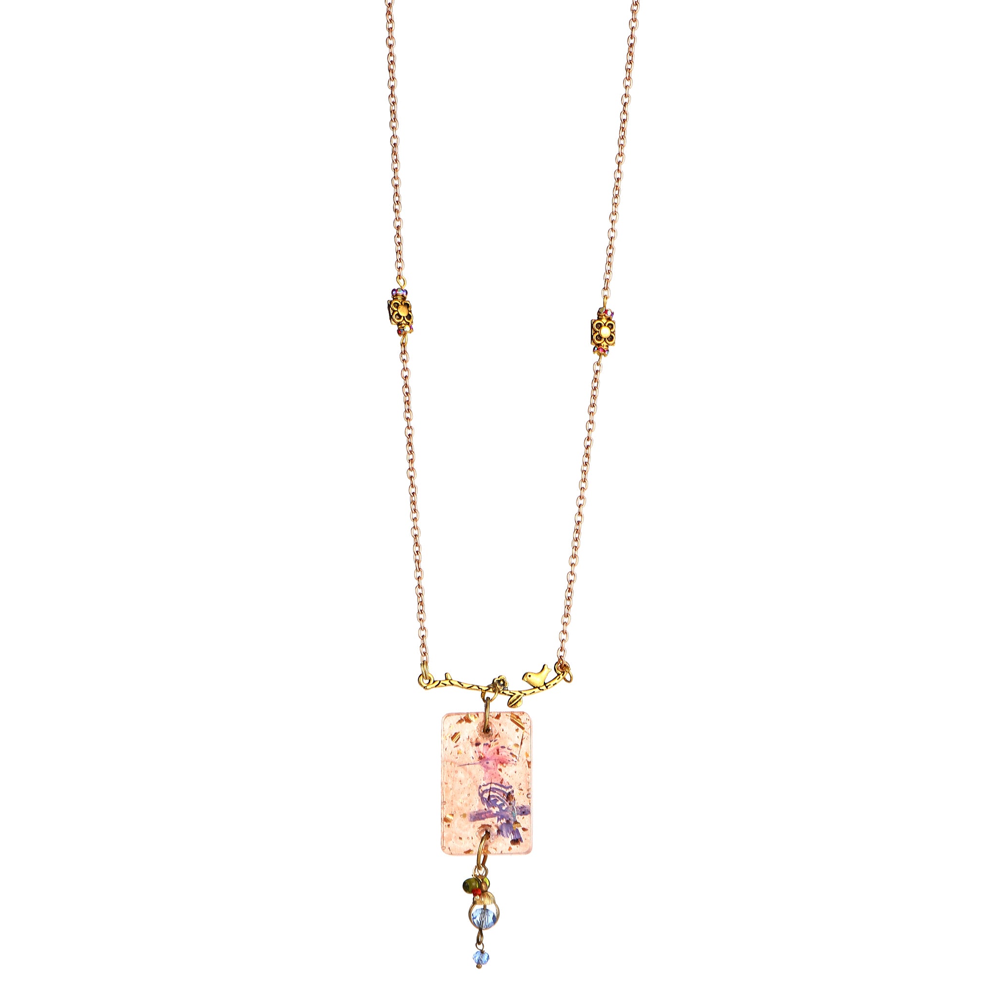 Pink Floral Statement Jewelry | Artisanal Nature-Inspired Romantic Accessory
