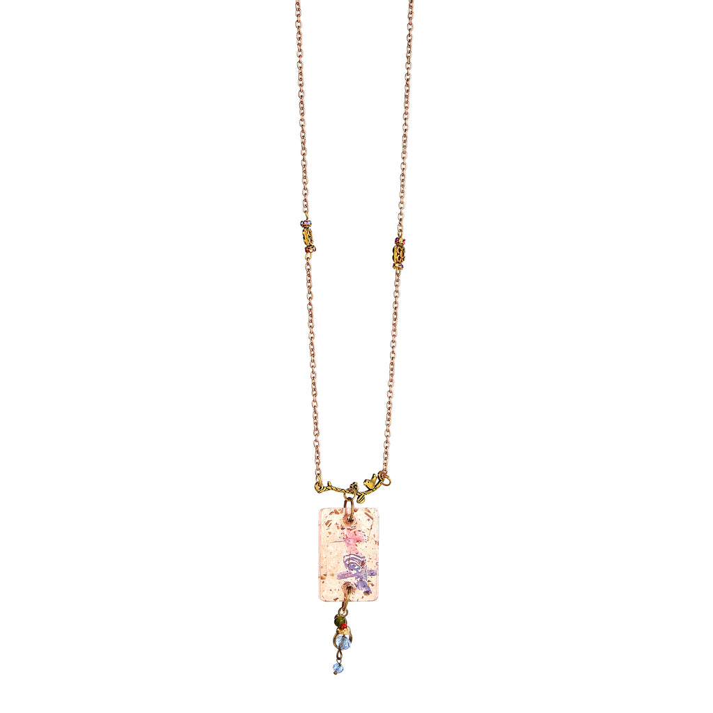 Pink Floral Statement Jewelry | Artisanal Nature-Inspired Romantic Accessory