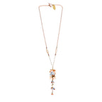 Pearl & Peach Moonstone Beaded Statement Jewelry | Artisanal Nature-Inspired Romantic Accessory