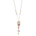 Pearl & Peach Moonstone Beaded Statement Jewelry | Artisanal Nature-Inspired Romantic Accessory