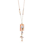 Pearl & Peach Moonstone Beaded Statement Jewelry | Artisanal Nature-Inspired Romantic Accessory