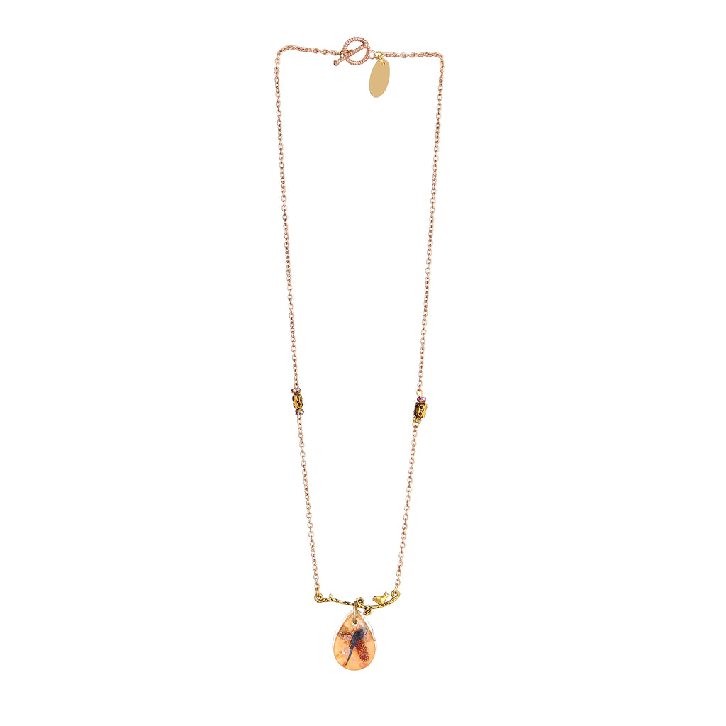 Pink Floral Statement Jewelry | Artisanal Nature-Inspired Romantic Accessory