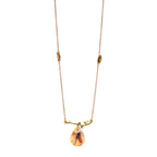 Moonbird Botanical Resin Teardrop & Bird on Branch pendant necklace