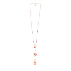 Scale Botanical Resin Diamond Pendant & Handcrafted Resin Fish Charm necklace