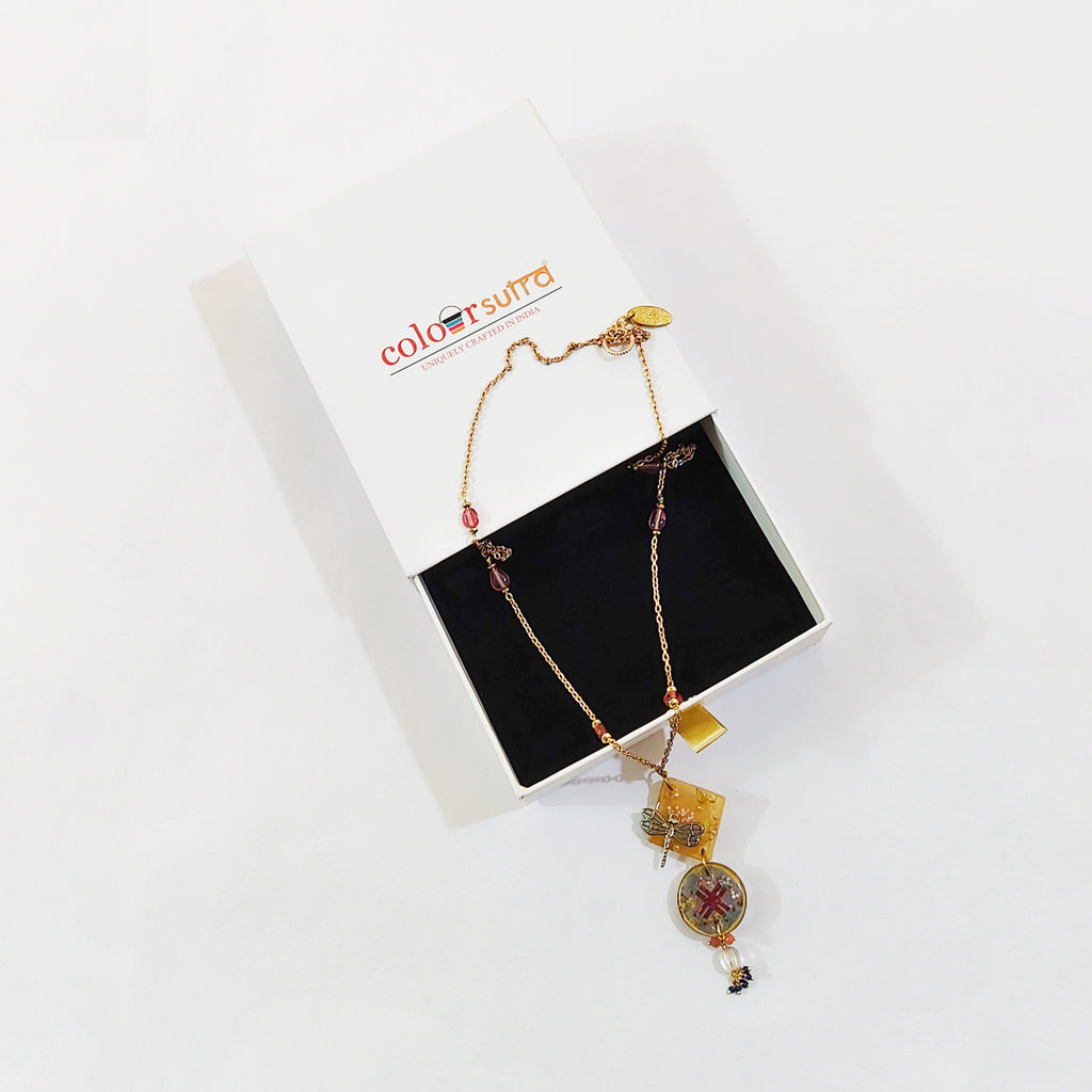 Raspberry Beaded Statement Jewelry | Artisanal Nature-Inspired Romantic Accessory