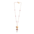Raspberry Beaded Statement Jewelry | Artisanal Nature-Inspired Romantic Accessory