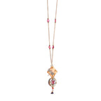 Raspberry Beaded Statement Jewelry | Artisanal Nature-Inspired Romantic Accessory