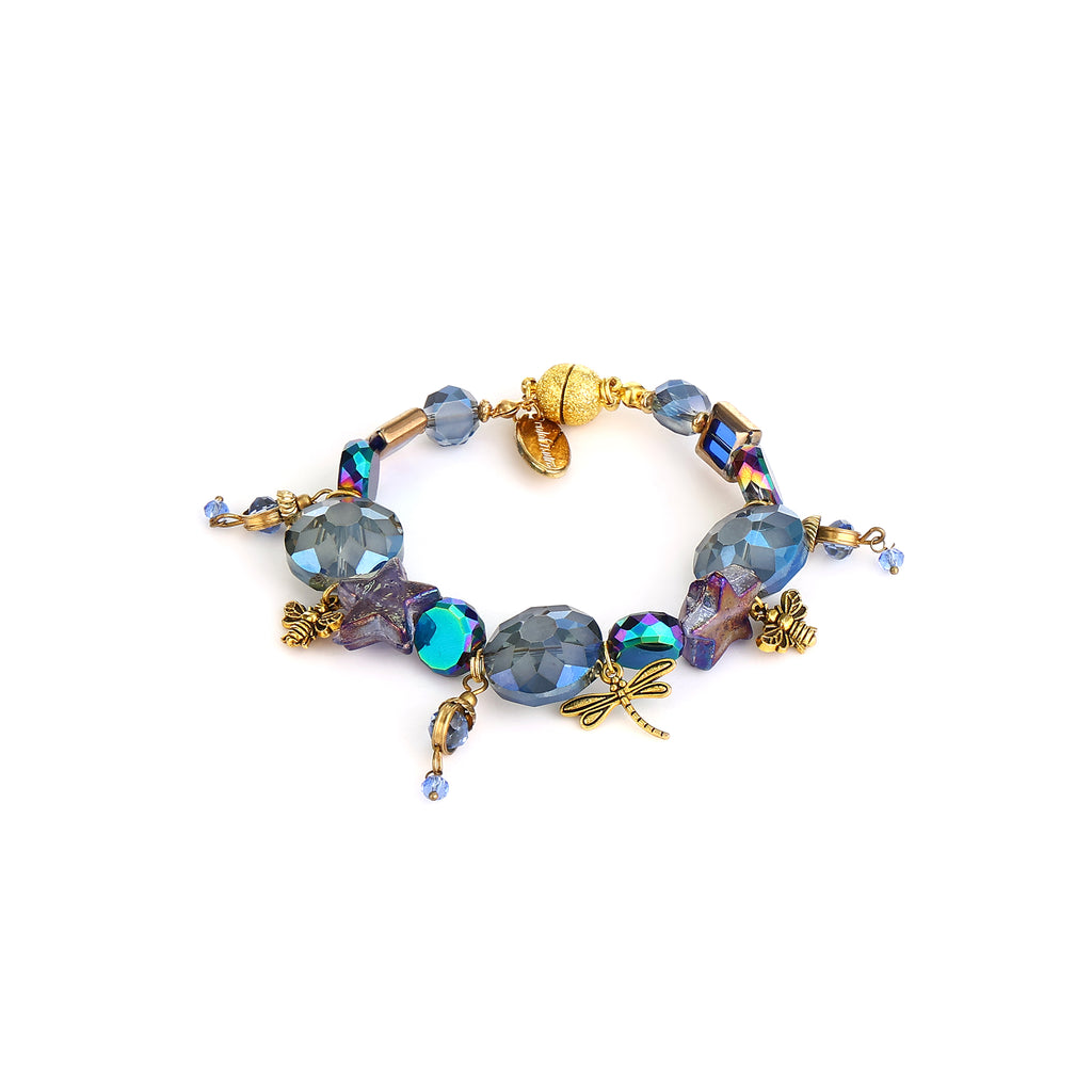 Amani Faceted Aurora Borealis Crystal & Star Beads