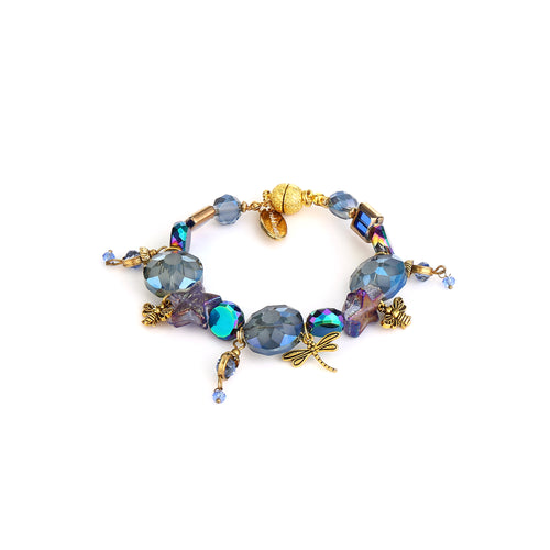 Amani Faceted Aurora Borealis Crystal & Star Beads Bracelet