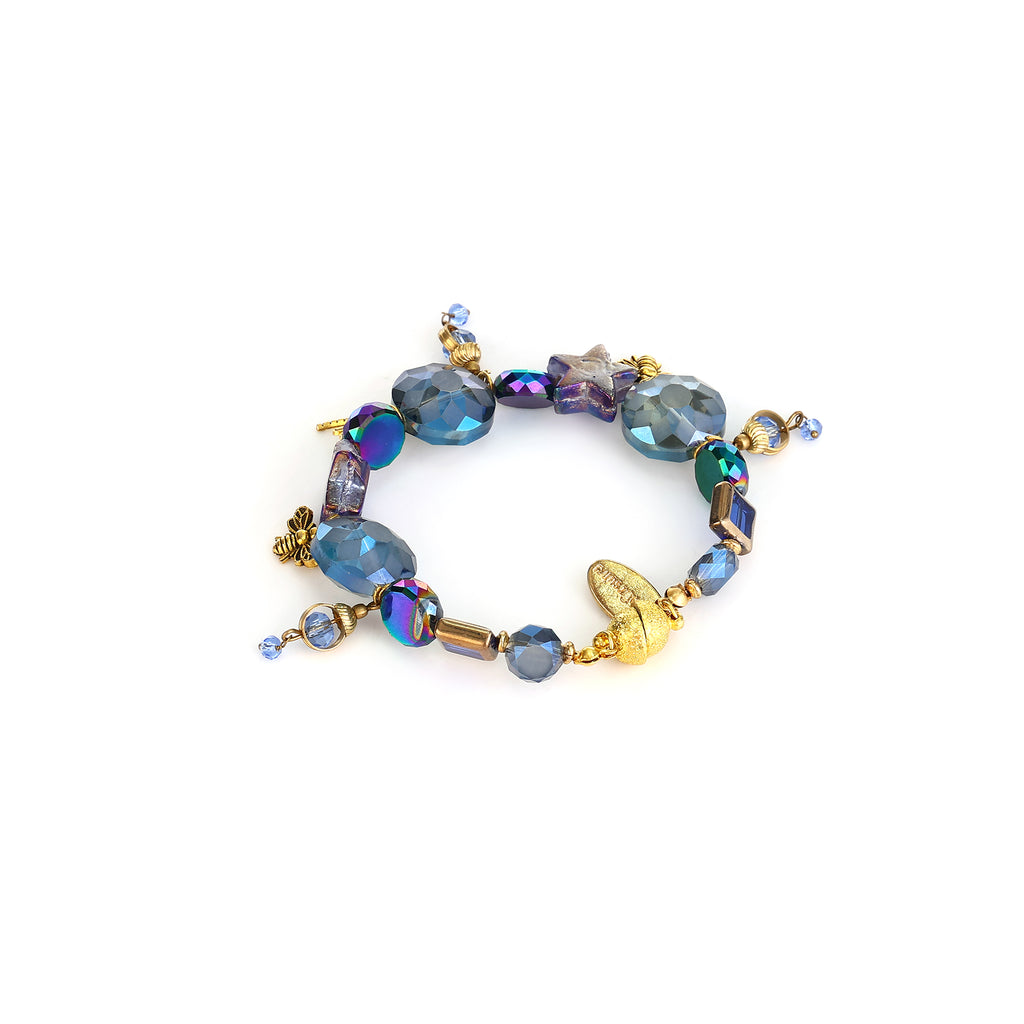 Amani Faceted Aurora Borealis Crystal & Star Beads