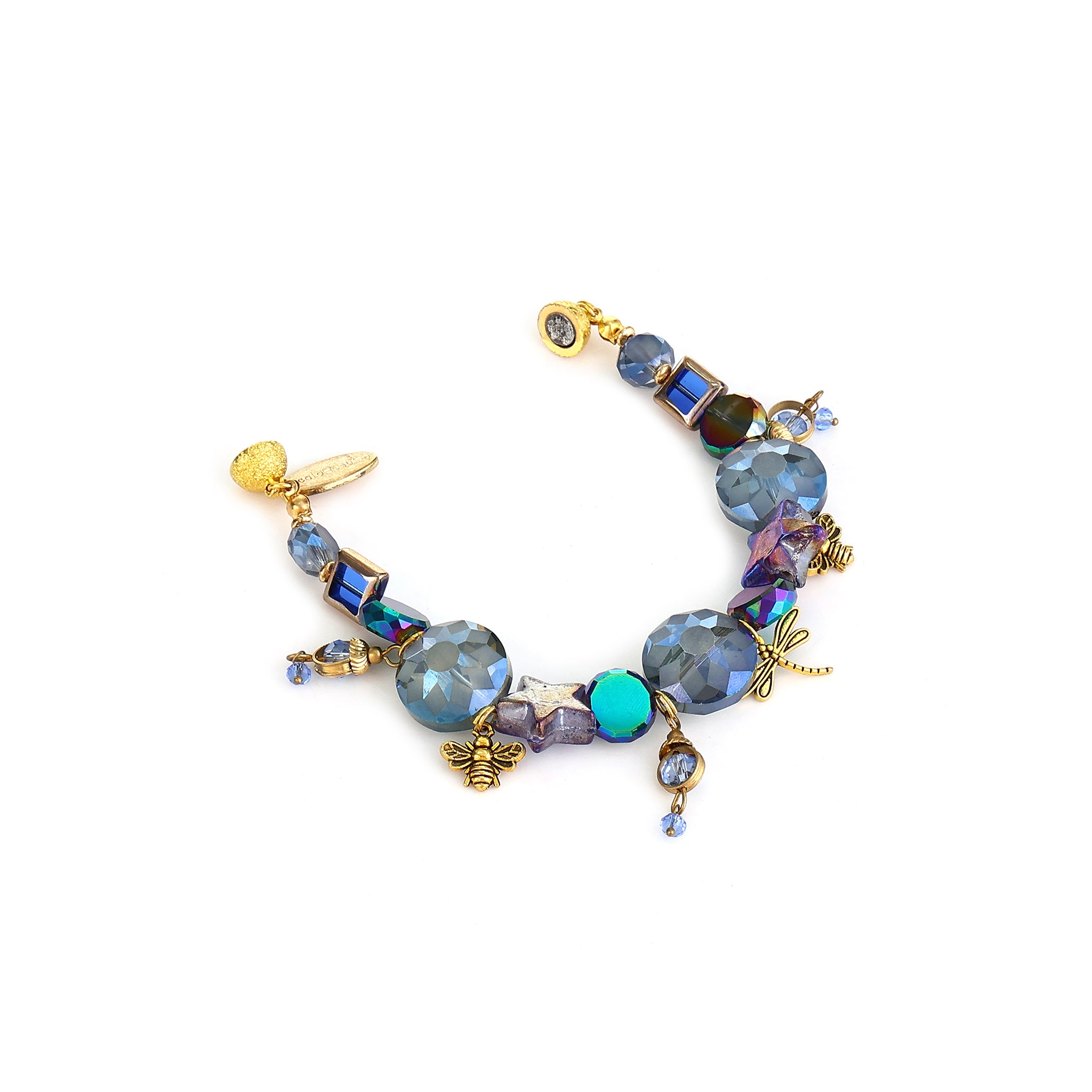 Amani Faceted Aurora Borealis Crystal & Star Beads