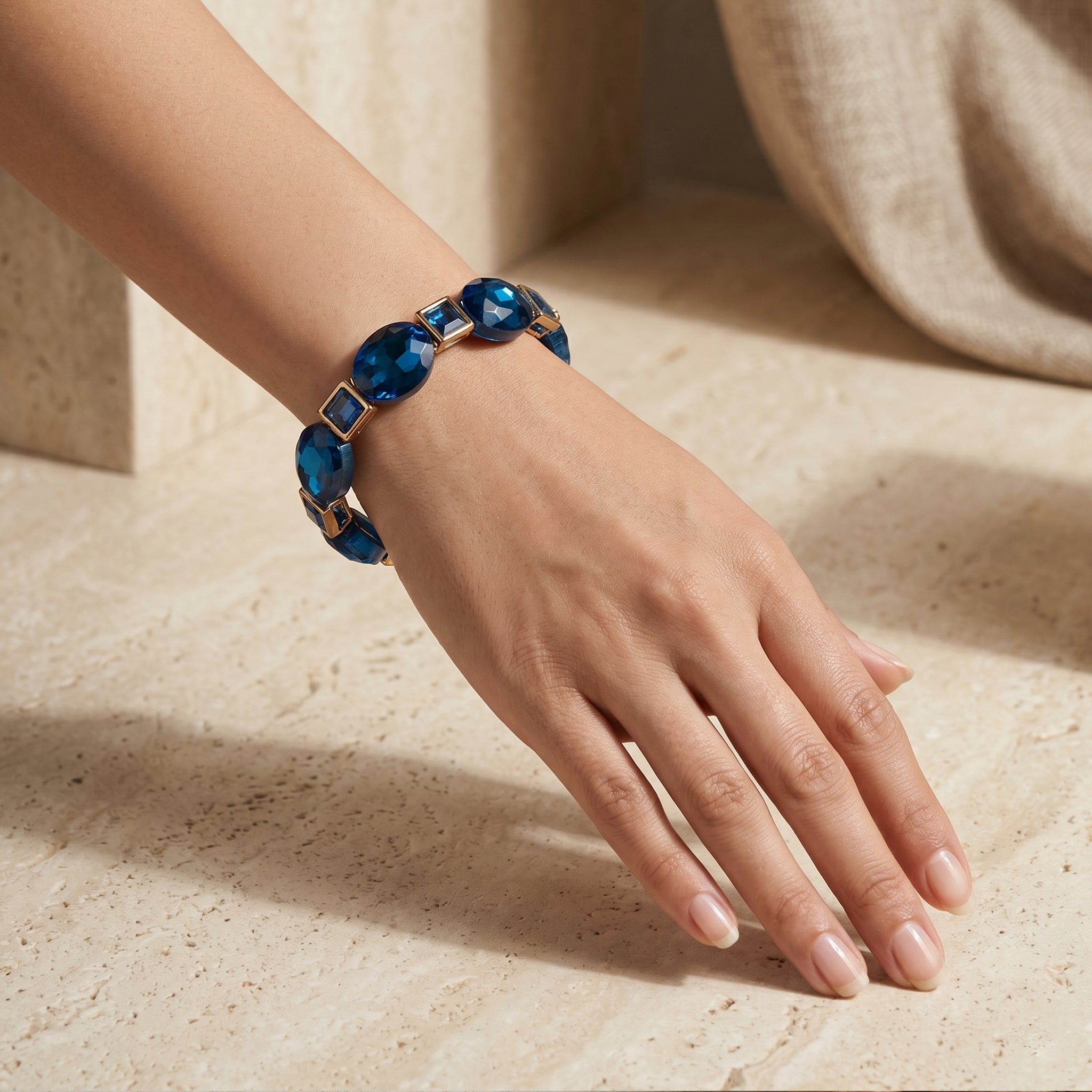 Nirvana Faceted Cobalt Blue Crystal Glass Beads