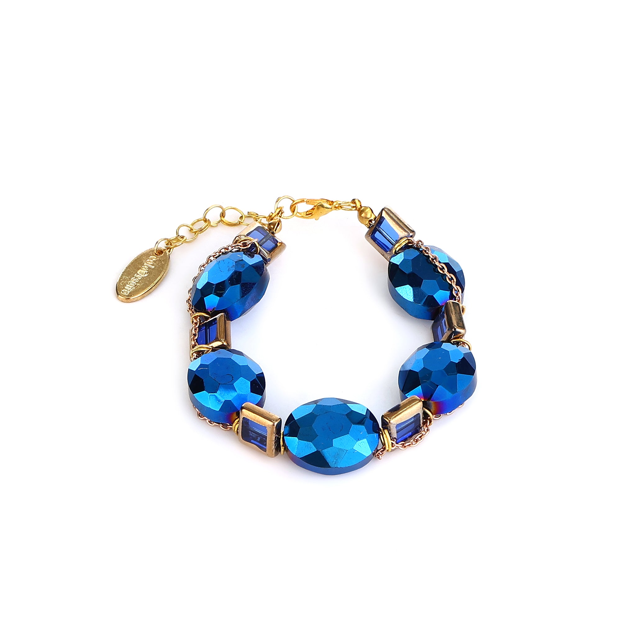 Nirvana Faceted Cobalt Blue Crystal Glass Beads