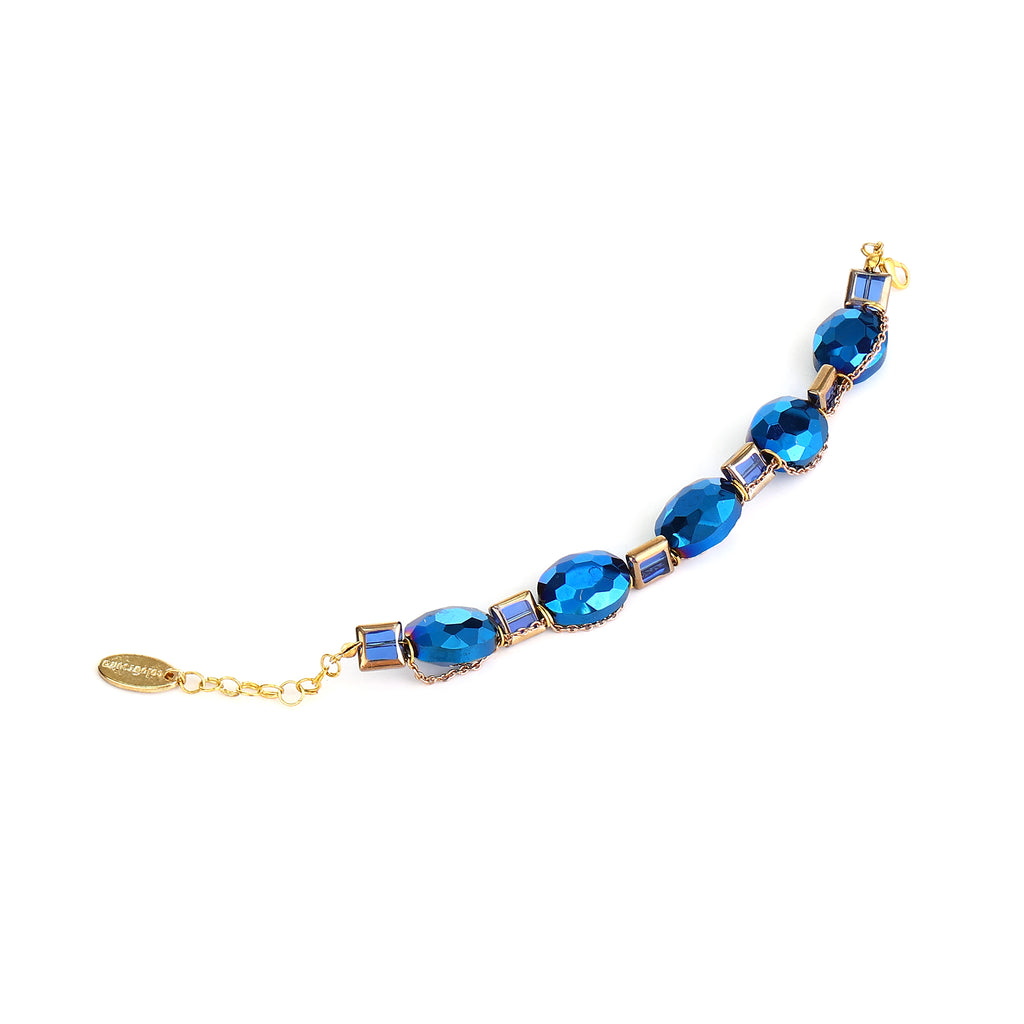 Nirvana Faceted Cobalt Blue Crystal Glass Beads