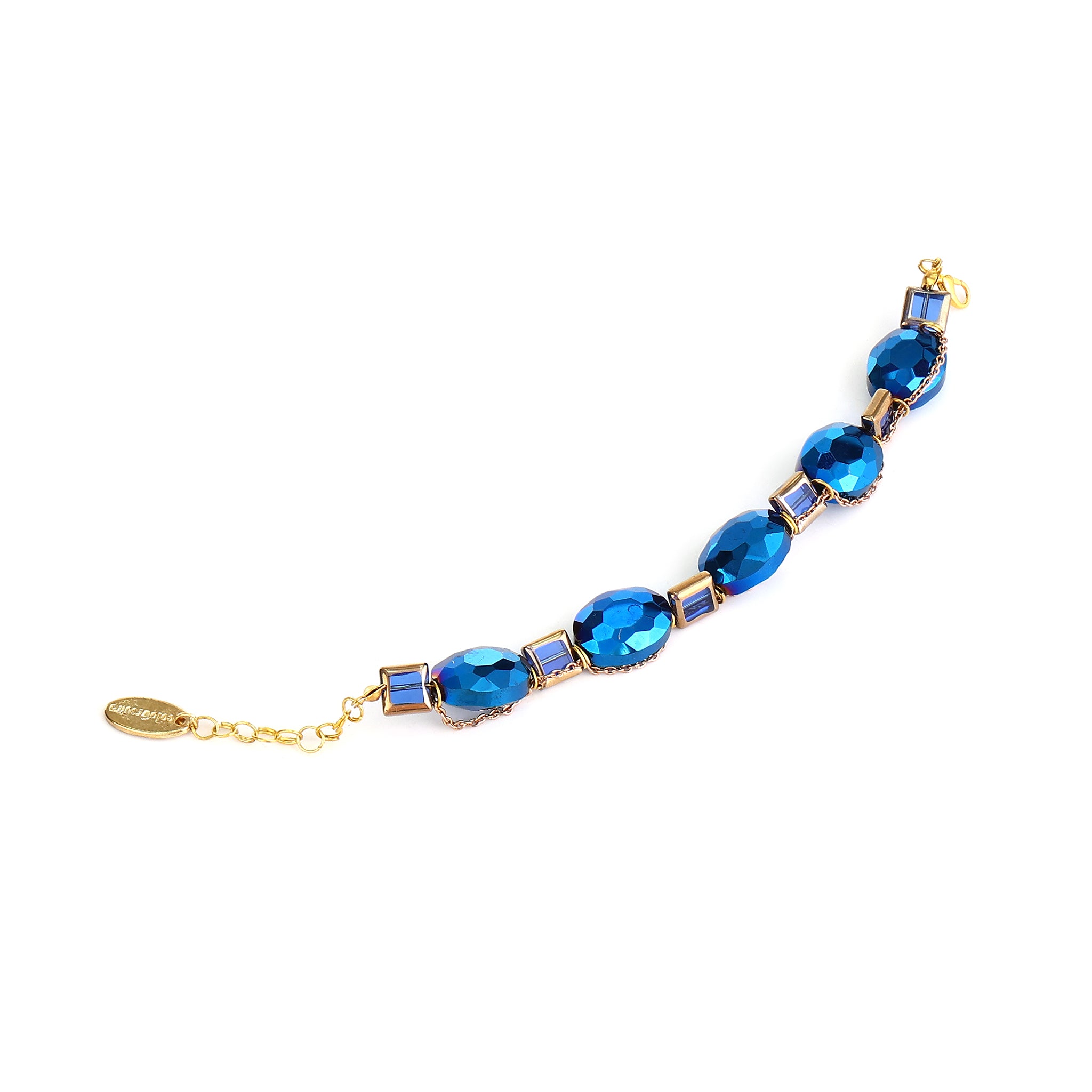 Nirvana Faceted Cobalt Blue Crystal Glass Beads