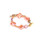 Kavach Faceted Peach Crystal & Amber Glass Beads
