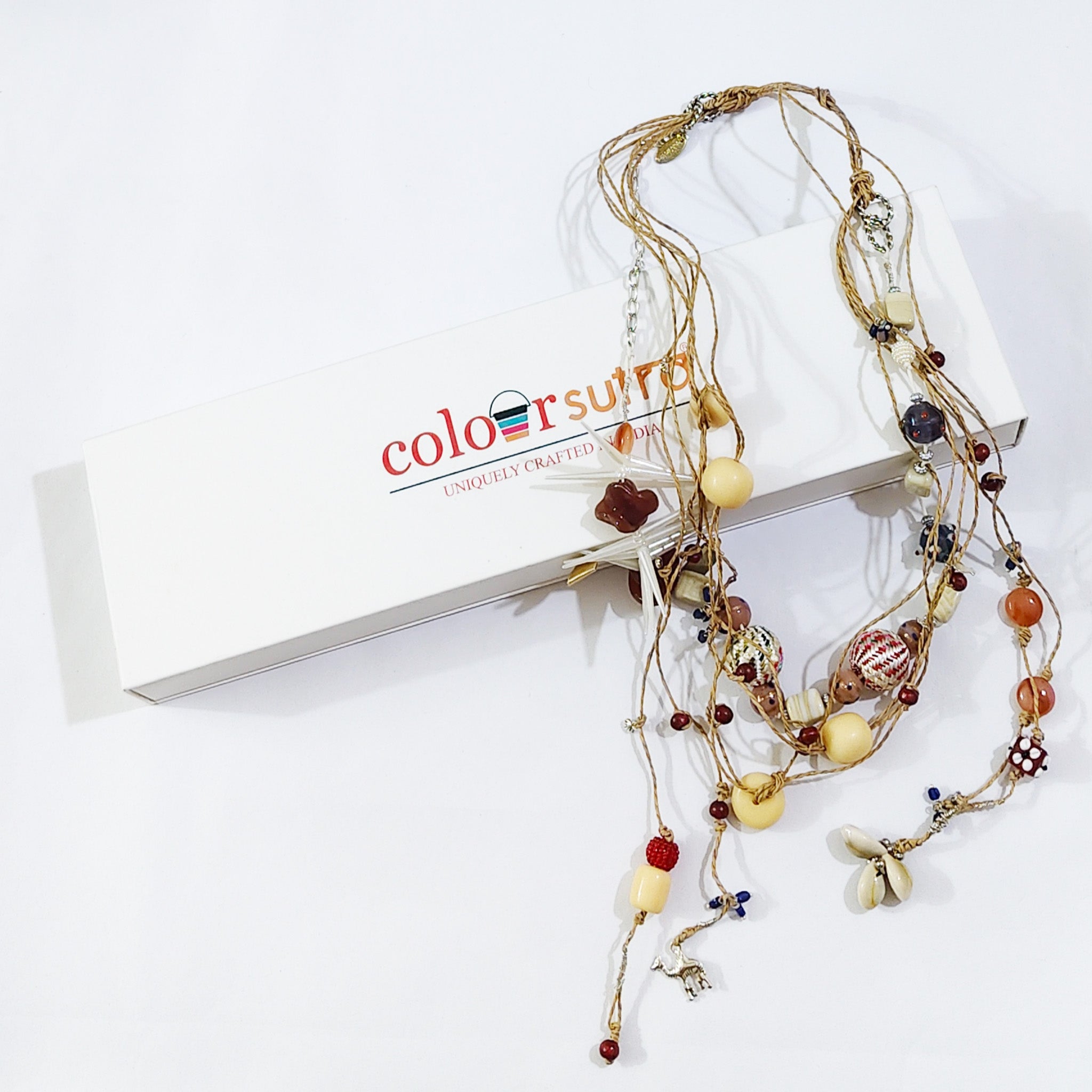 Wilt multi-strand Raffia Cord Necklace
