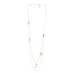Hazel Handmade  Pearl Chain and Fish Layered Necklace