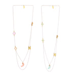 Hazel Handmade  Pearl Chain and Fish Layered Necklace