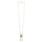 Slink Geometric Green Resin Focal necklace